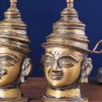Vintage Brass Shiv Gauri Mukhalingam Pair - Sacred Divine Union Idol | Jaipurio